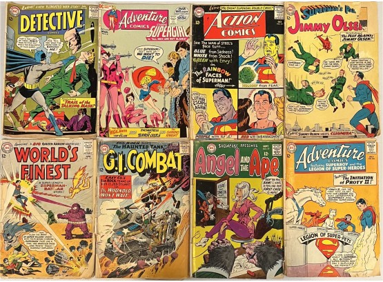 (8) 1960's DC Comics - Worlds Finest, G.I. Combat, Adventure Comics, And More (as Is)