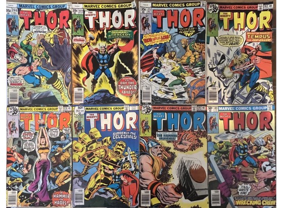 (8) Marvel Comics Group 1970's Thor Comics