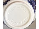 Vintage Churchill England Blue Willow Serving Pieces - Large Platters, Gravy, Cream & Sugar, Salt & Pepper
