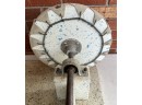 Vintage Lapidary 12.5' Richardson Polishing Wheel With Dayton 1/3rd Horse Power Motor