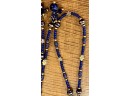 Shana Art Glass Bead And Metal Star Of David Hamsa Lariat Necklace