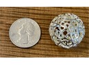 Vintage Sterling Silver Heart Round Ball Slide Pendant 8.7 Grams