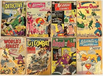 (8) 1960's DC Comics - Worlds Finest, G.I. Combat, Adventure Comics, And More (as Is)