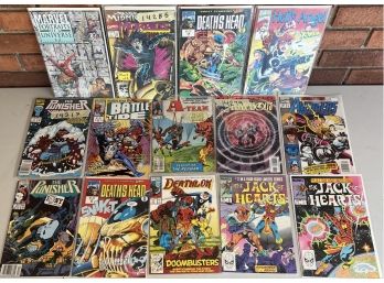 (14) Assorted Marvel Comics - Punisher, A- Team, Jack Of Hearts, And More