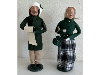 (2) Vintage Byers Choice LTD ' The Carolers ' 15 Inch Figurines