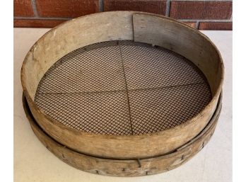 Antique 17.5' Wooden Sieve/sifter