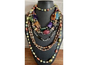 Lot Of Vintage Necklaces - Lia Sophia, Faux Stone Bead Statement