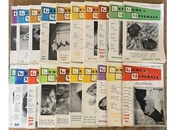 (20) Assorted Gems & Minerals Magazines - 1957 To 1960