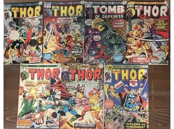 (7) 1970s Marvel Comics Group Thor Comic Books
