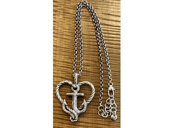 Brighton ' Seas The Day' Necklace With Anchor Pendant