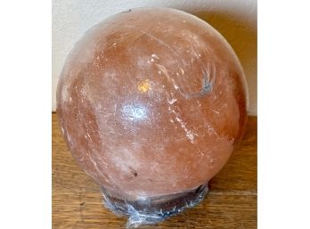 Large Pakistan Himalayan Pin Salt Ball On Stand With Original Packaging 8' Diameter