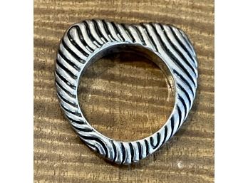 Vintage Sterling Silver Brighton Heart Ring Size 7.5 And Total Weight Is 11.9 Grams