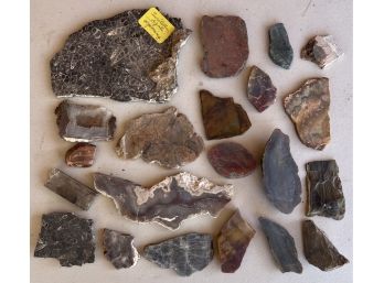 (21) Assorted Partially Worked On Mineral Slices