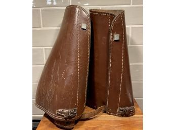 WWI Cavalry Gaiters Leather Half Chaps Puttees Shin Guards