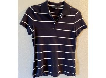 Tommy Hilfiger Ladies Small Shirt Navy And White Stripped