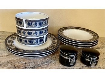 Mikasa Intaglio Dishes Arabella Plates And Bowls & Oggi Porcelain Containers