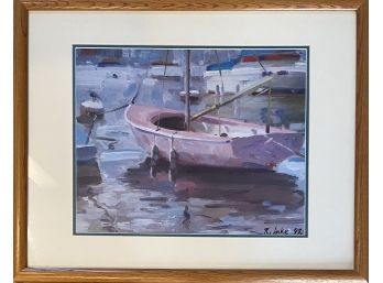 Framed Randall Lake 1995 Boat Print (2 Of 2)