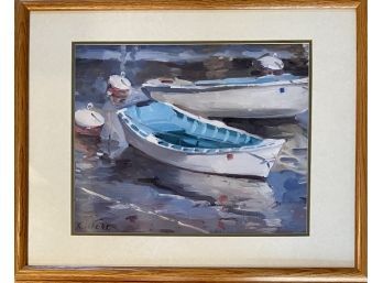 Framed Randall Lake 1995 Boat Print (1 Of 2)