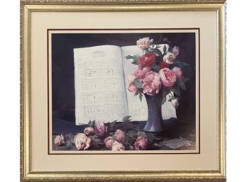 Large Floral Print In Custom Frame