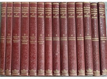 14 International Library Of Music 1934 Hard Cover Books - 2 Study - 2 History - Piano - Opera - 8 Composition