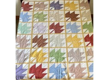 Antique Hand Stitched Quilt 68' X 80' For Repair