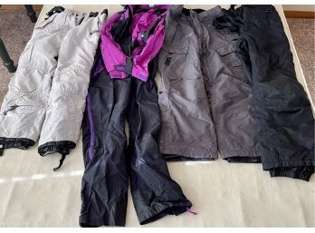 Pair Of Sims Ski Pants S, Sierra Designs Ski Jumpsuit M, Liquid Ski Pants SM, Size Medium Ski Overalls