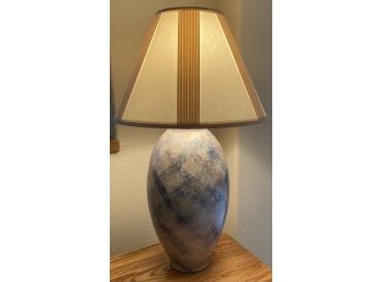 Multi-color Ceramic Lamp With White Material Shade