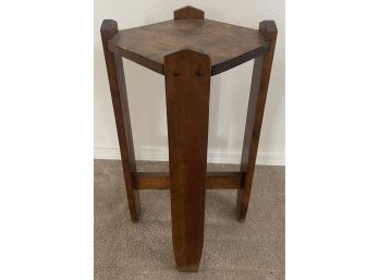 Antique Mission Style 24 Inch Wood Plant Stand