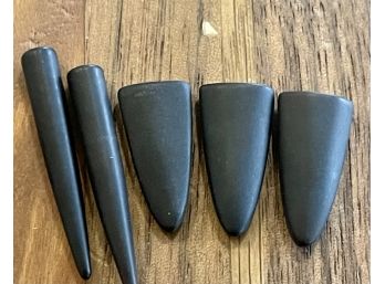 Onyx Cabochons Flat Polished Tipped Edges - 29 Carats Total