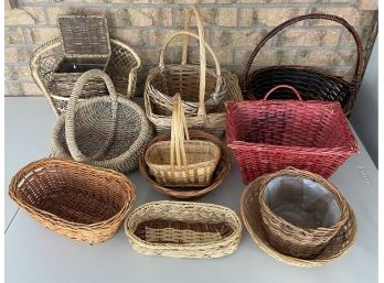 Collection Of Assorted Size And Color Baskets