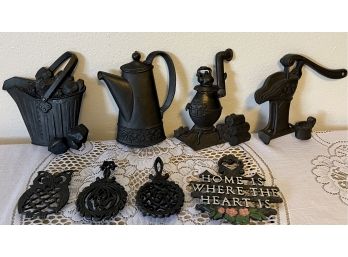 Collection Of Sexton Metal Mid Century Modern Wall Hangers And Wilton Metal Trivets
