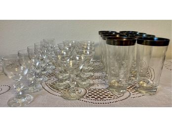 Collection Of Vintage Glassware - Cordials And High Balls