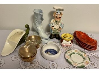 Collection Of Mid Century Modern Pottery  - Saxton California, California Pottery, Fits And Floyd, And More