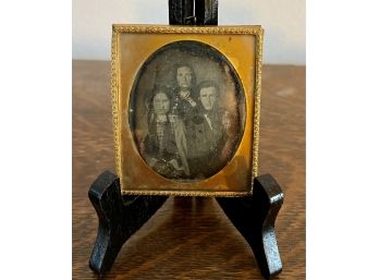Antique Tin Type Photograph In Frame