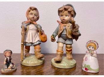 Collection Of Ceramic Pottery Girls And Boys, Hummel Style (1) Norcerest