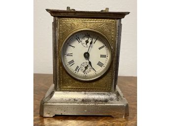 Antique Metal Germany Clock With Key