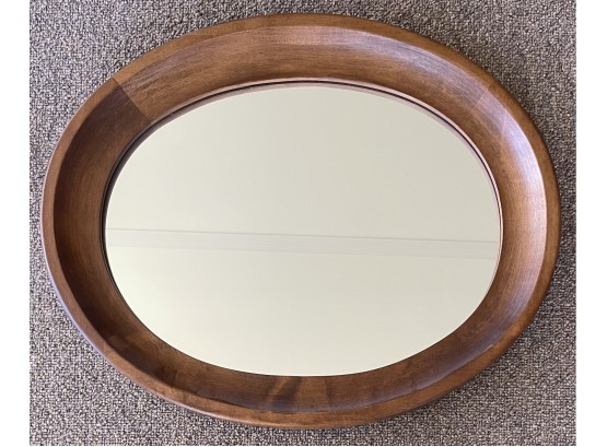 Tell City Chair Company Andover Vintage  Wood Hanging Oval Wall Mirror