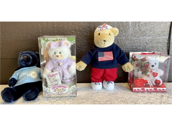 2 New In Box Bears Including Fisher Price Berrybeth, Musical I Love You Bear, & More