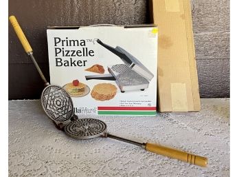 (2) Pizzelle Bakers One Prima By Villa Ware And One Vintage