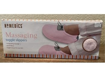 Homedics Massaging Toggle Slippers Size S/M New In Box From Bed, Bath And Beyond