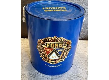Ford Advertising 300-500 Club 1972 Membership Honors Banquet Metal Cooler With Handle