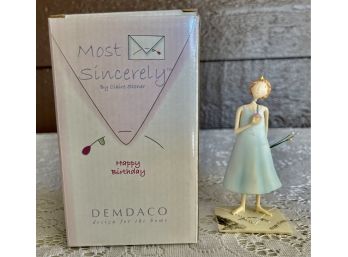 Clair Stoner 'most Sincerely' Happy Birthday Figurine Demdaco With Original Box