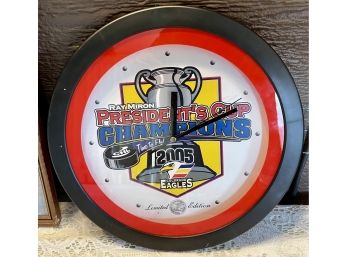 2005 Colorado Eagles Ray Miron President's Cup Champions Battery Powered Clock ( Works)