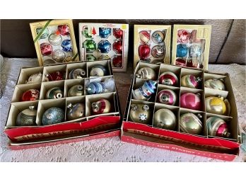 Collection Of Assorted Vintage & Antique Glass/mercury Glass Ornaments With Original Boxes