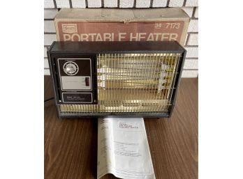 Sears Radiant Fan Forced Electric Heater Model No. 344.71731 With Original Box And Manual