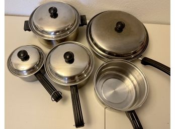 (9) Piece Leurs Stainless Steel Pot/pan Set