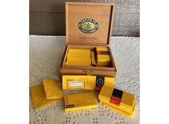Santa Fe Corona Grande Wooden Cigar Box With Collection Of Kodak Color Slides