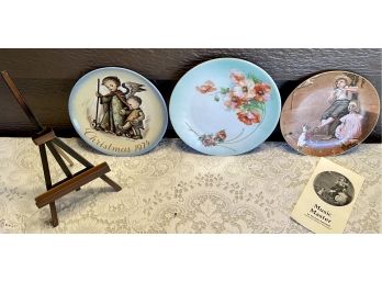 (3) Vintage Plates Including Music Master By Norman Rockwell, The Guardian By Berta Hummel & Poppy Plate