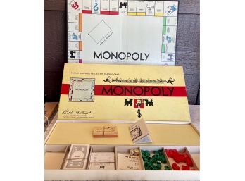 1954 Monopoly Real Estate Trading Game Including Original Instructions And Box