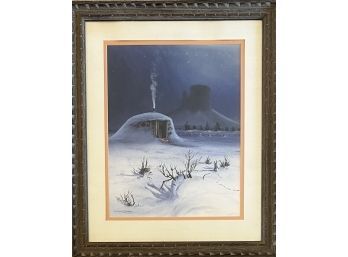 Robert Draper Snowy Print In Custom Frame